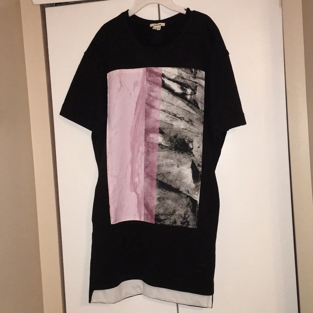 Helmut Lang Mason Print Magan T Shirt Dress